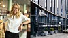 En kvinna står vid en bar inomhus, bredvid syns Radisson Blu Hotel Uppsala på fasaden utanför.