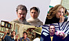 Bildmontage med fyra scener: porträtt, bibliotek, två personer och en person framför ett zebramönstrat mönster. PR-bilder från filmerna The Odyssey, Sideways, Eat Pray Love och Lost in Translations.