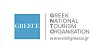 Logotyp för Greek National Tourism Organisation med texten Greece och webbadressen visitgreece.gr.